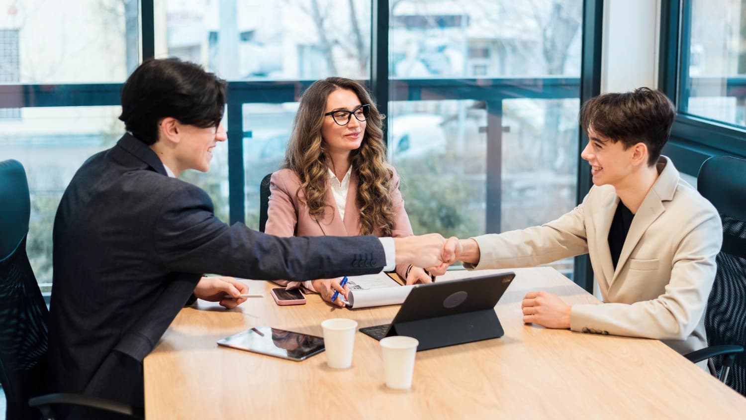 PASAK team meeting with a job candidate